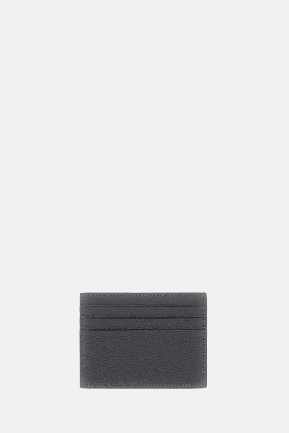 Thom Browne Men Single Card Holder Soft Pebble Grain Leather
