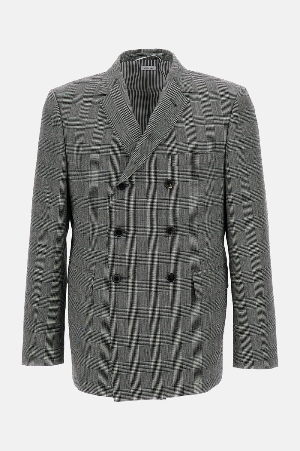Thom Browne Men Double Breasted S/C In Pow High Twist Wool Suiting
