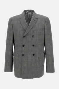 Thom Browne Men Double Breasted S/C In Pow High Twist Wool Suiting