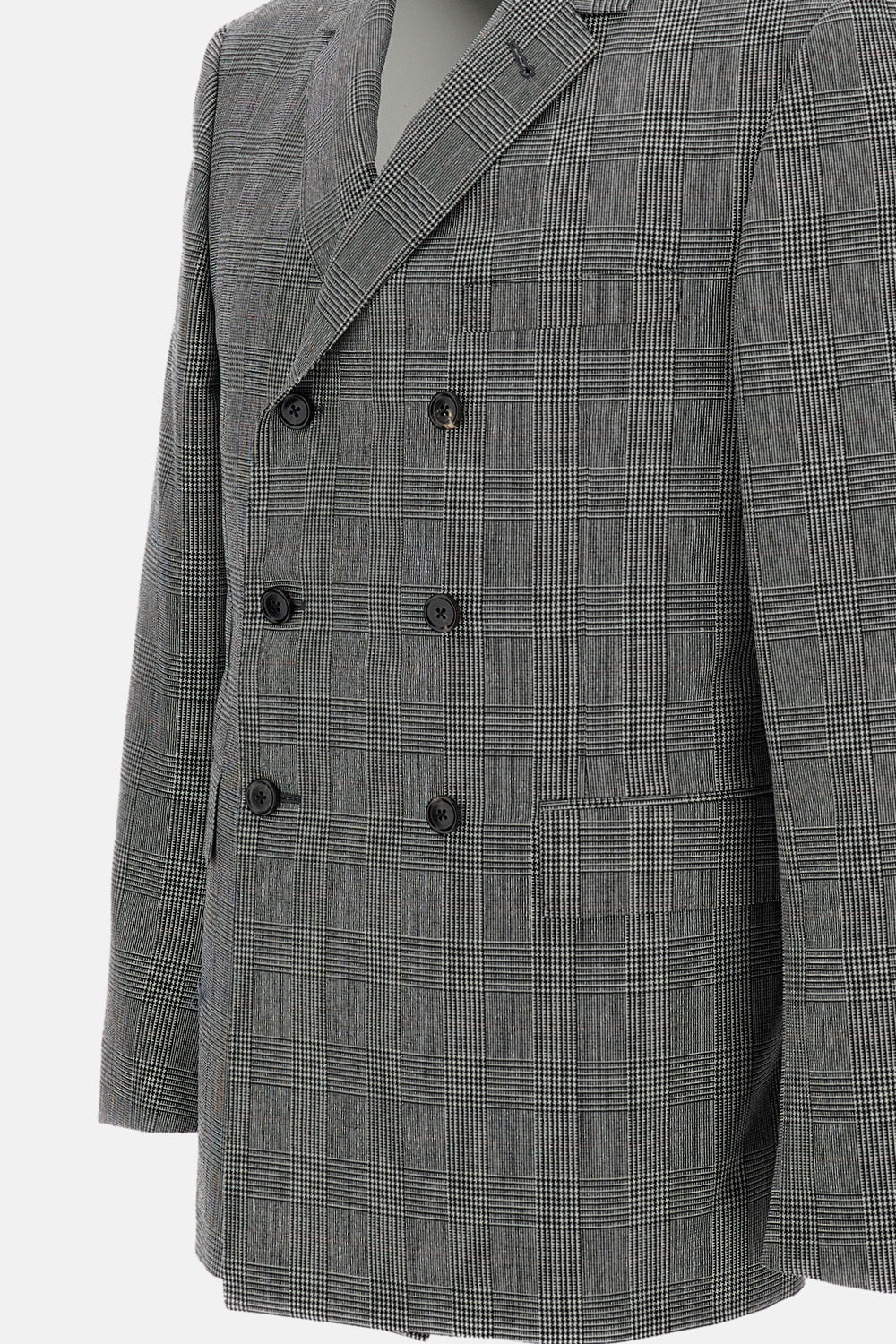 Thom Browne Men Double Breasted S/C In Pow High Twist Wool Suiting