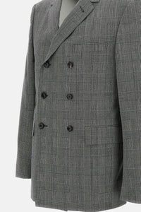 Thom Browne Men Double Breasted S/C In Pow High Twist Wool Suiting