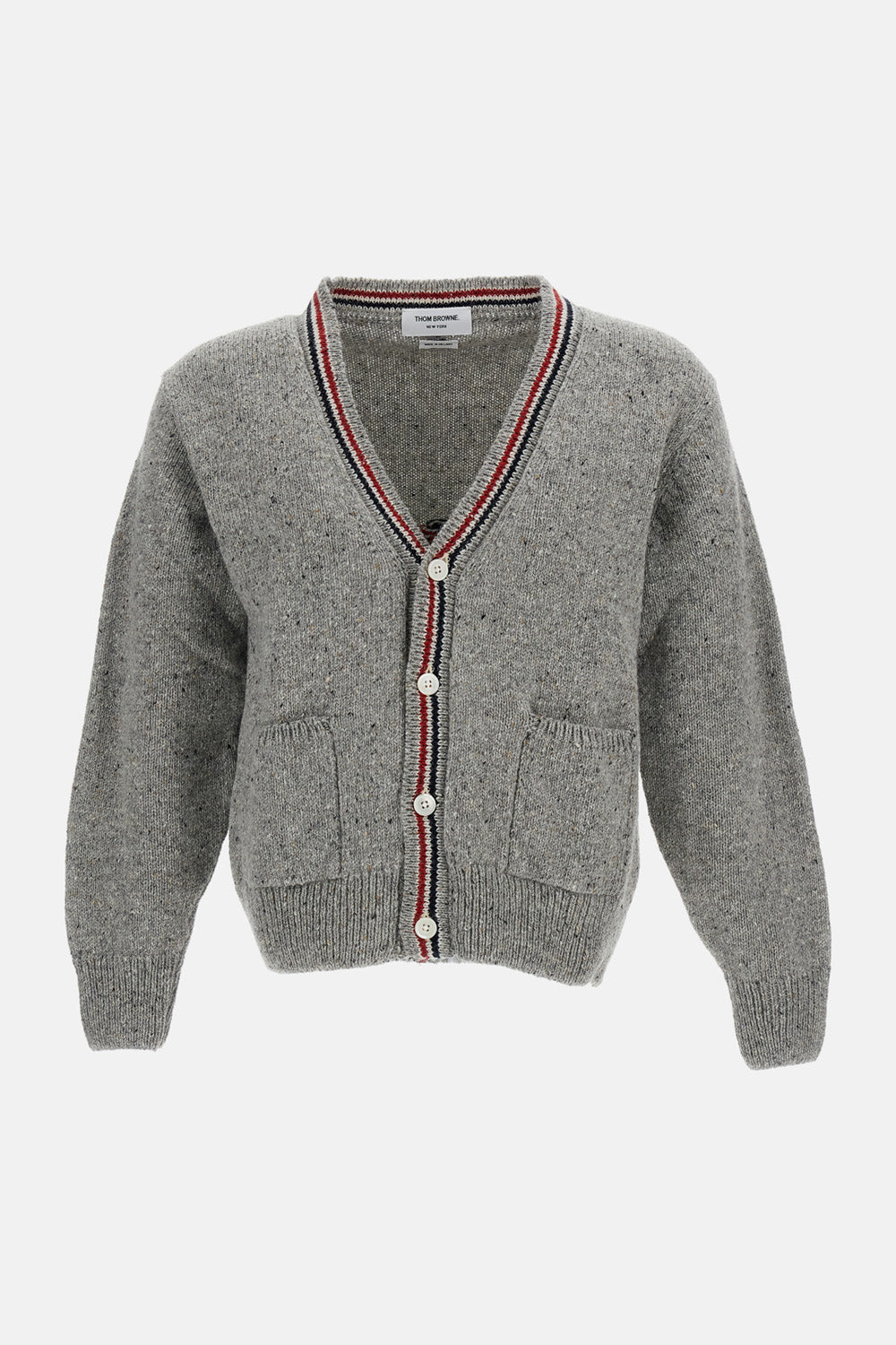 Thom Browne Men Cardigan Donegal Intarsia Hector Patchwork