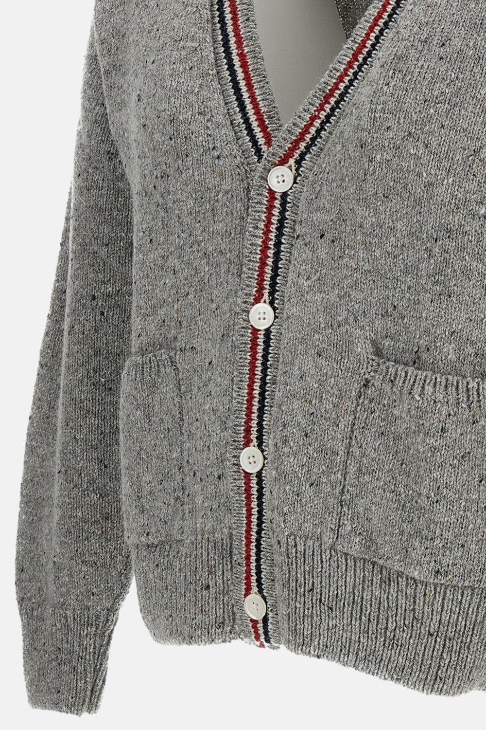 Thom Browne Men Cardigan Donegal Intarsia Hector Patchwork