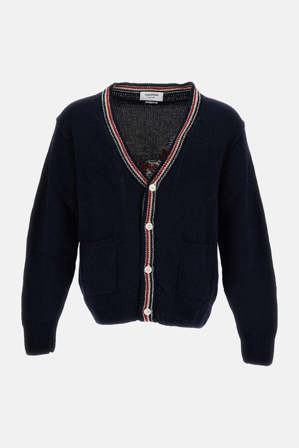 Thom Browne Men Cardigan Donegal Intarsia Hector Patchwork