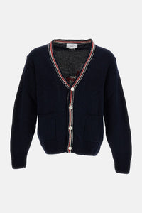 Thom Browne Men Cardigan Donegal Intarsia Hector Patchwork
