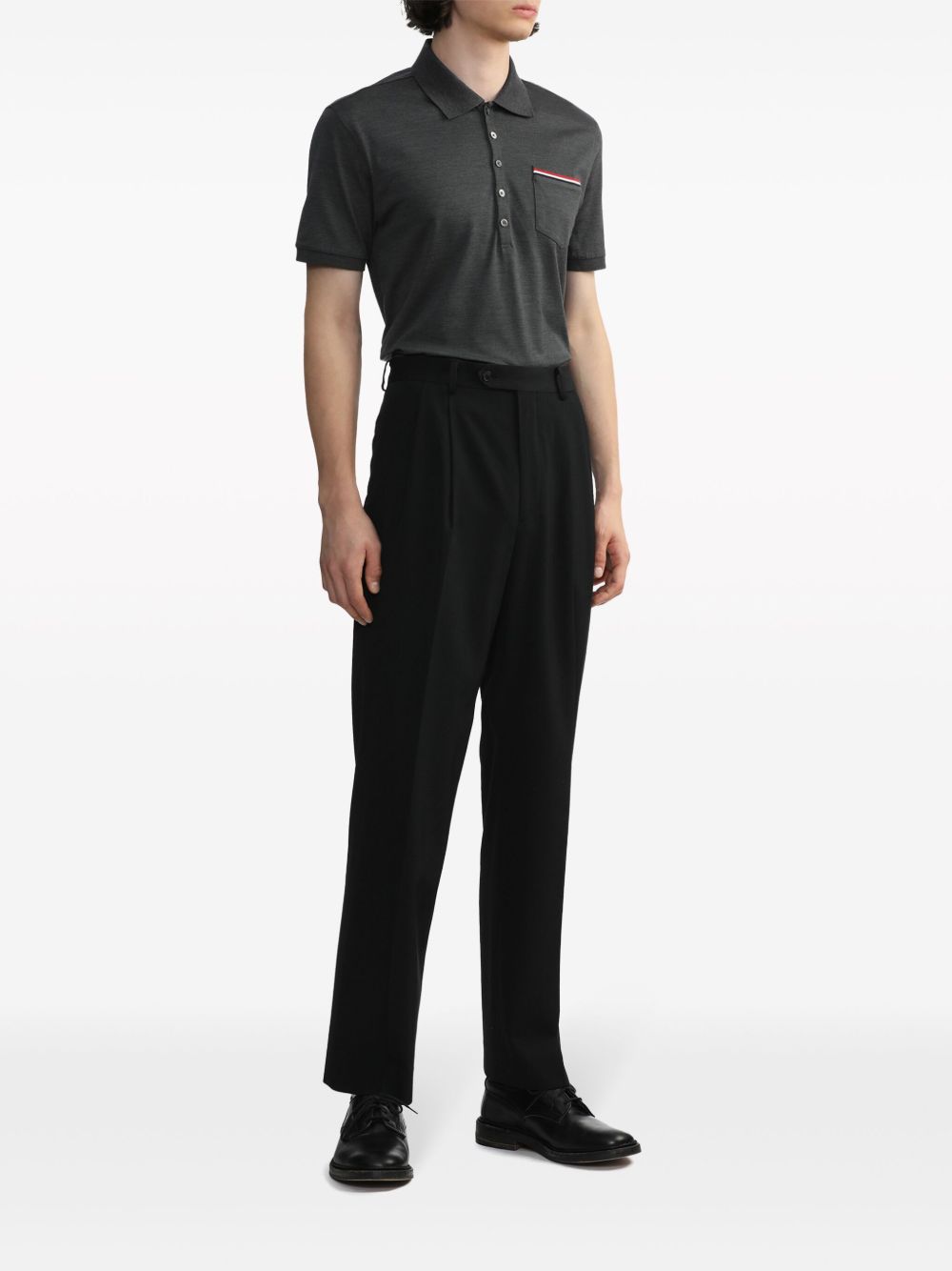 Thom Browne Men Cotton Polo Shirt