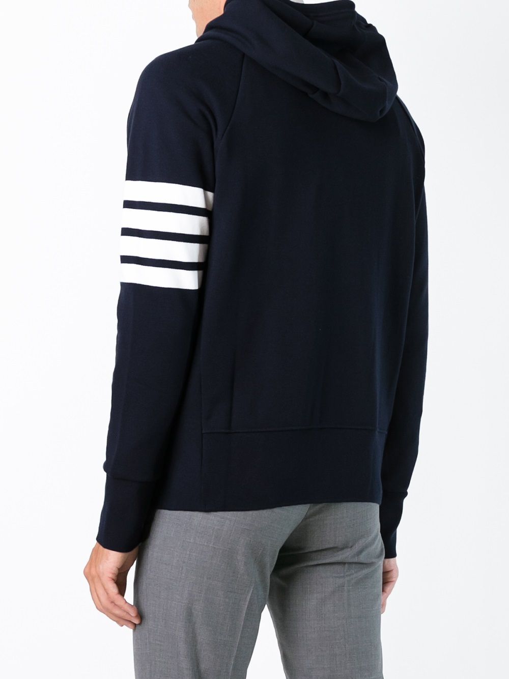 Thom Browne Men Cotton Zipped Hoodie