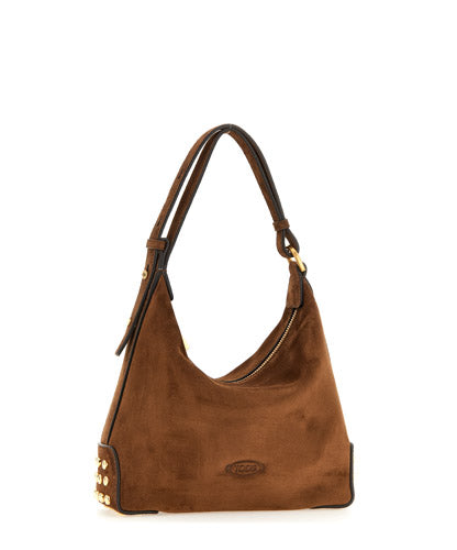 Tod's Women Gmt Sacca Mini Metal Dots In Suede Bag
