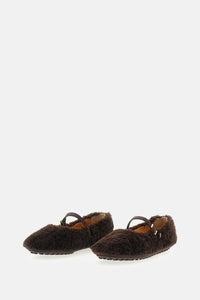 Tod's Women Shearling And Suede Leather Ballerina Flats