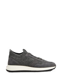 Tod's Men Leather And Knit Sneakers