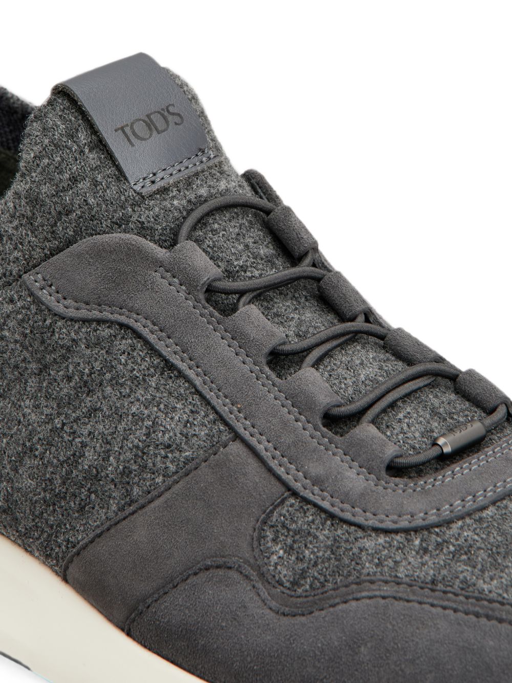 Tod's Men Leather And Knit Sneakers