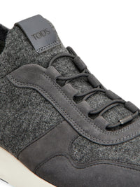 Tod's Men Leather And Knit Sneakers