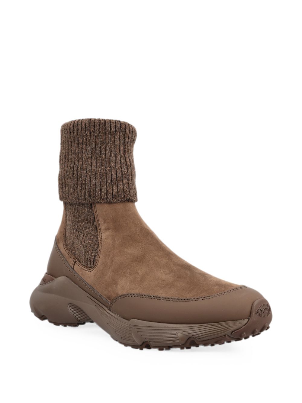 Tod's Women Leather Knitted Chelsea Boots