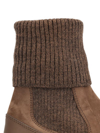 Tod's Women Leather Knitted Chelsea Boots