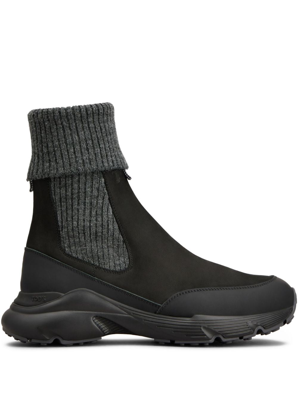 Tod's Women Leather Knitted Chelsea Boots