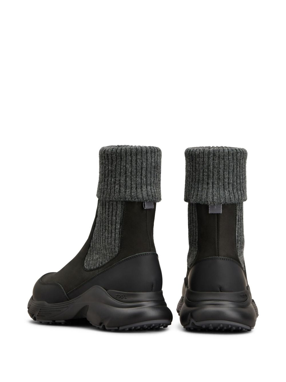 Tod's Women Leather Knitted Chelsea Boots