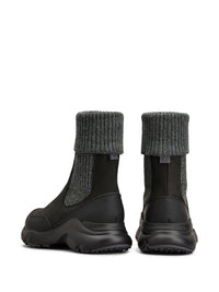 Tod's Women Leather Knitted Chelsea Boots