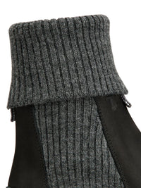 Tod's Women Leather Knitted Chelsea Boots