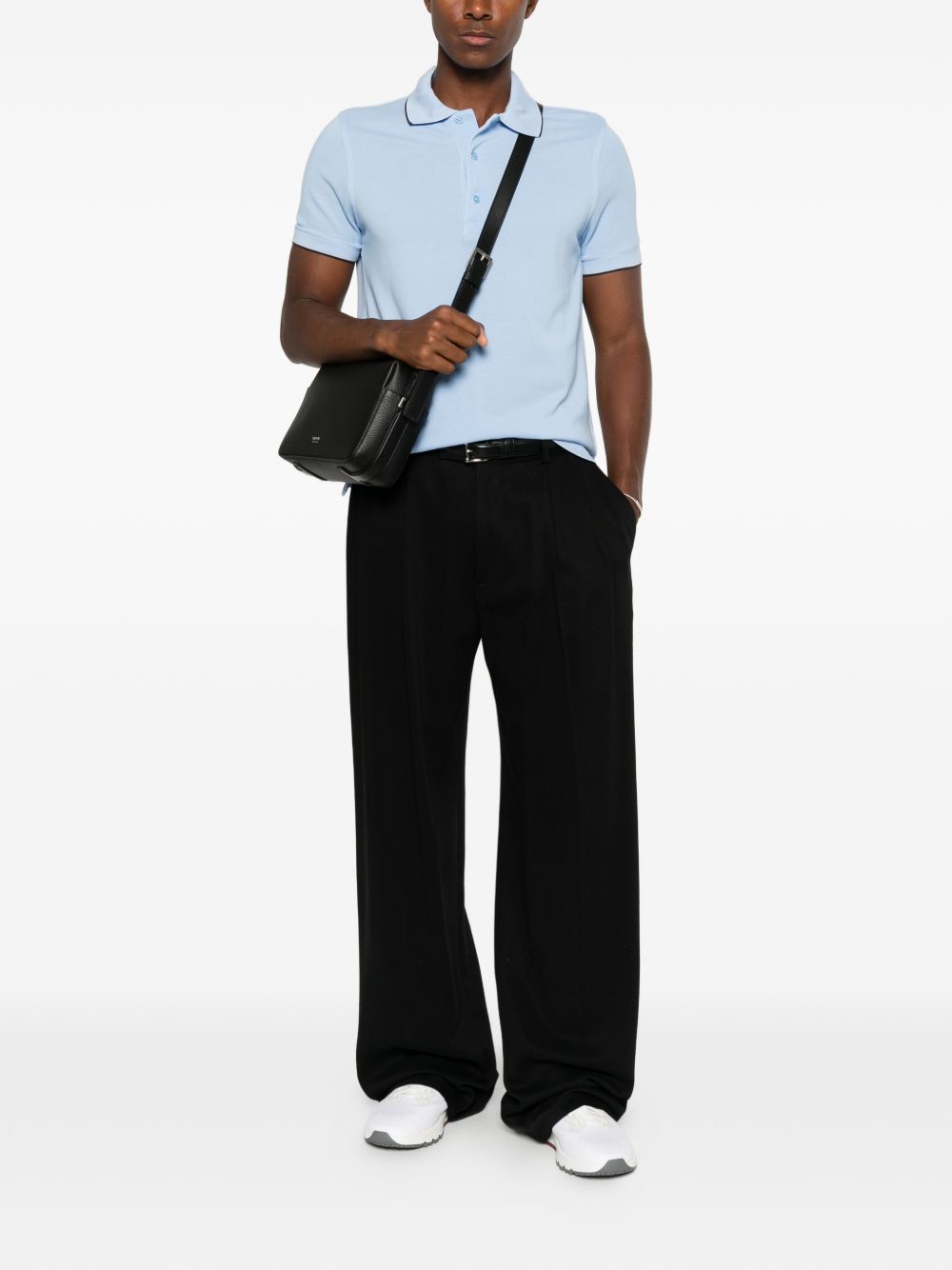 TOM FORD Tom Ford Men Piquet Cotton Polo Shirt