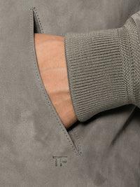 Tom Ford Men Suede Leather Bomber Jacket