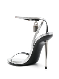 Tom Ford Women Padlock Leather Heel Sandals