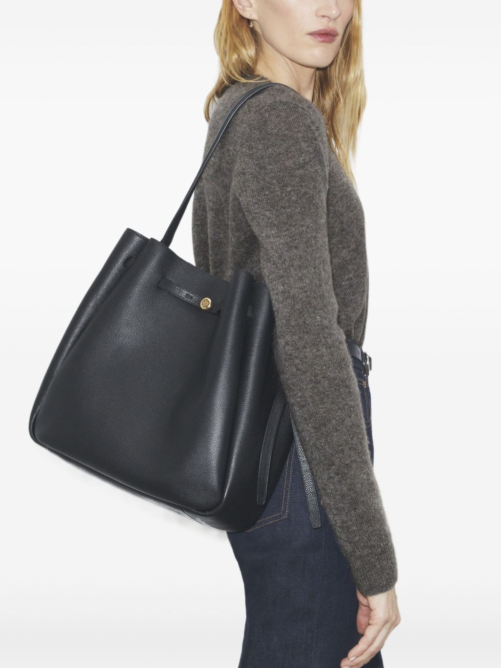 TORY BURCH Tory Burch Women Romy Large Leather Bucket Bag