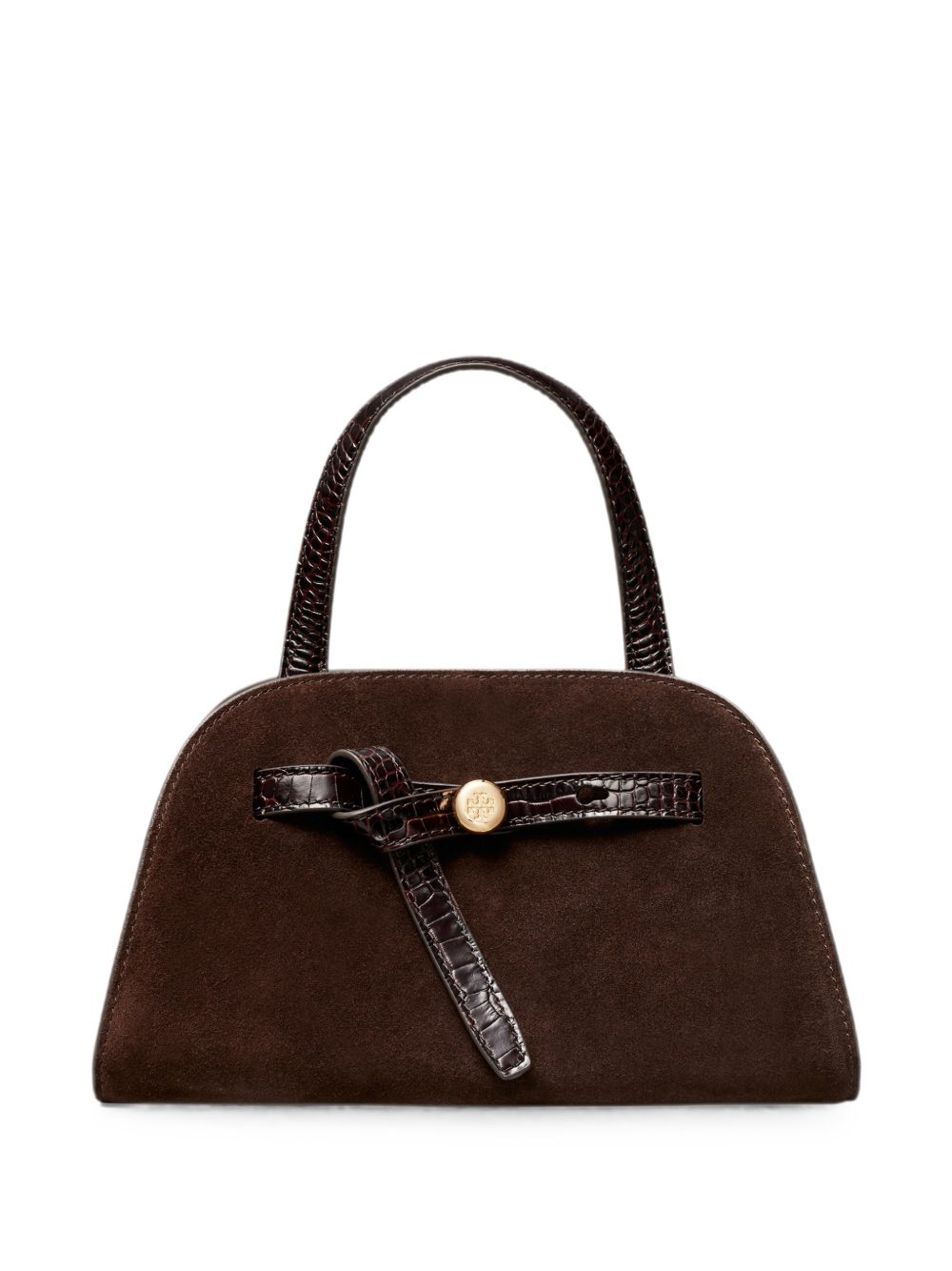 TORY BURCH Tory Burch Women Romy Small Suede Leather Boston Bag