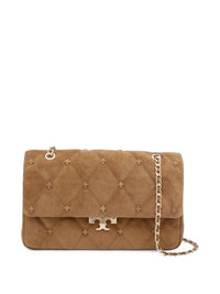 TORY BURCH Tory Burch Women Romy Knot Suede Leather Shoulder Bag