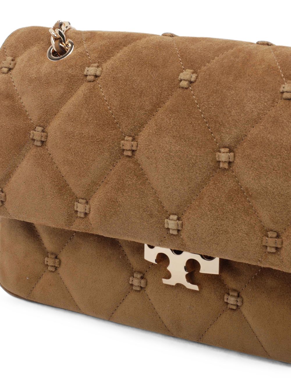 TORY BURCH Tory Burch Women Romy Knot Suede Leather Shoulder Bag