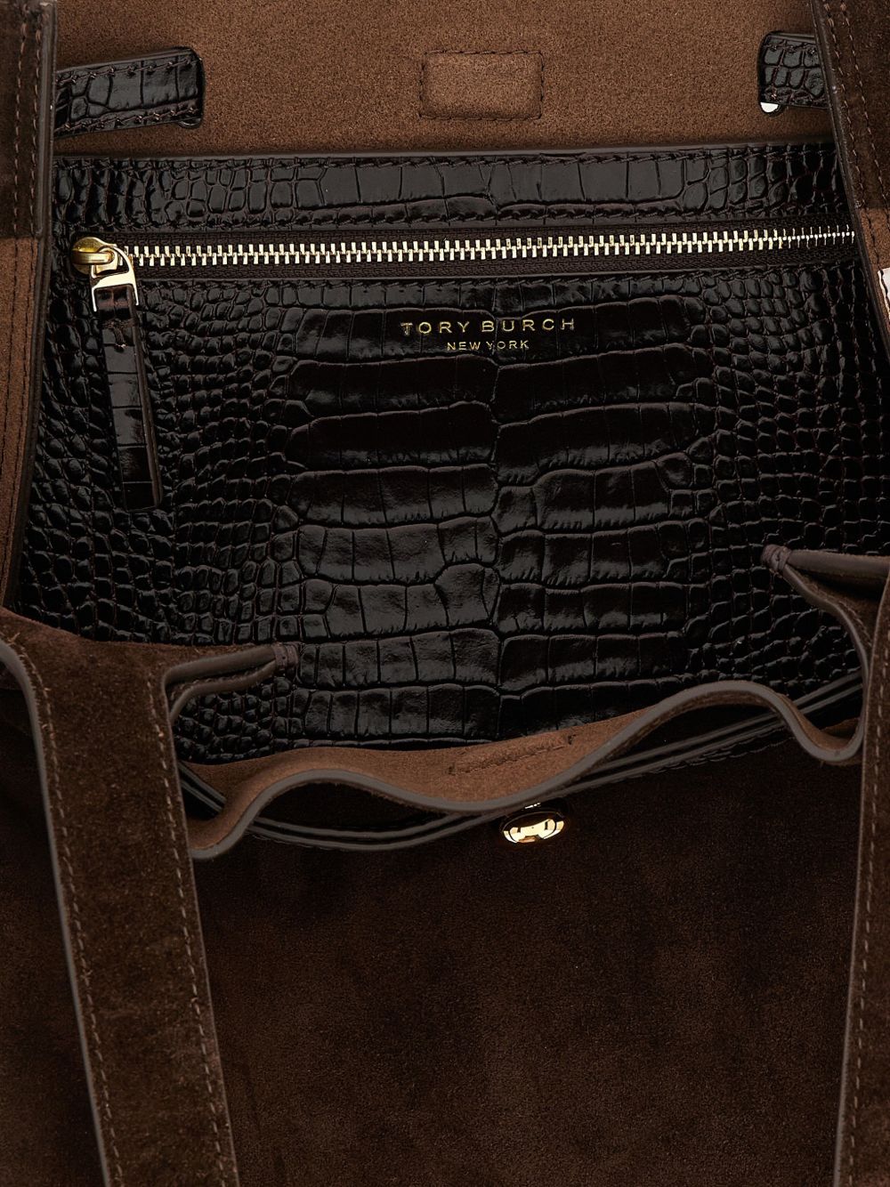 TORY BURCH Tory Burch Women Romy Suede Leather Ttoe Bag