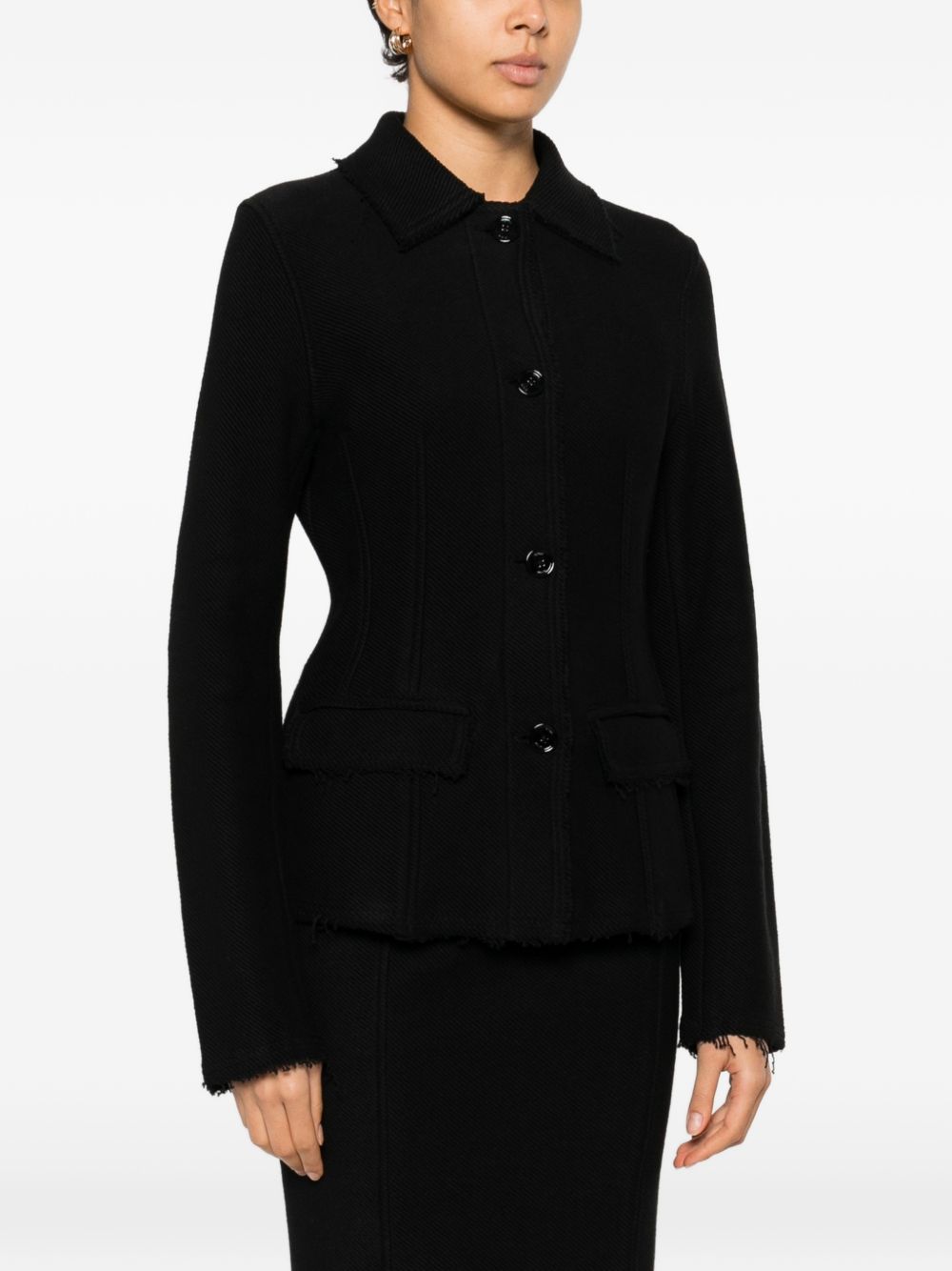 Toteme Women Raw Hem Cotton Jacket