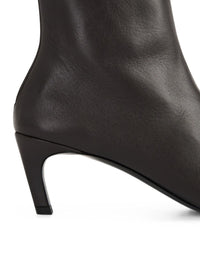 Toteme Women Leather Heel Ankle Boots