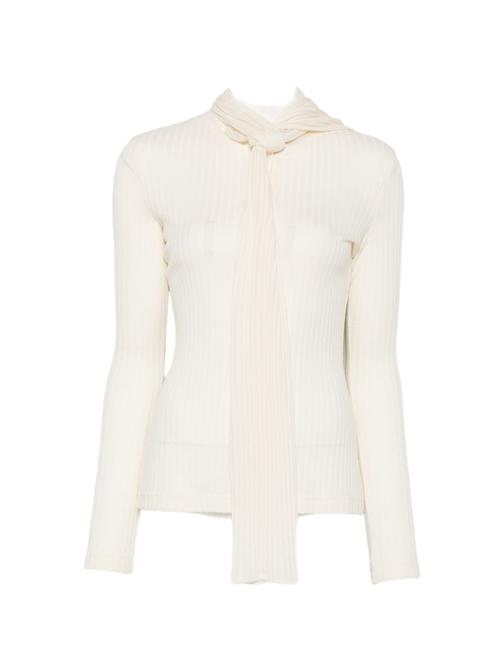 Toteme Women Ribbed Bow Blouse