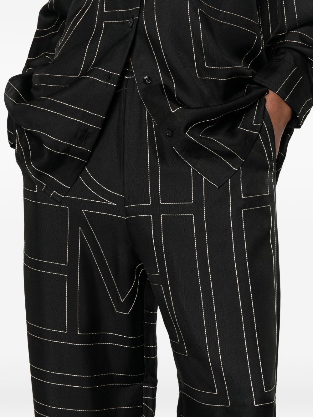 TOTEME Toteme Women Monogram Silk Pajama Trousers