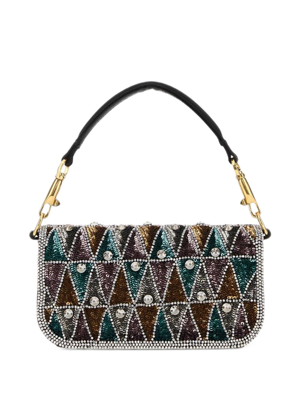 Valentino Garavani Women Locò Embroidered Small Shoulder Bag