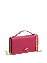 Valentino Garavani Women Vlogo Signature Leather Wallet On Chain