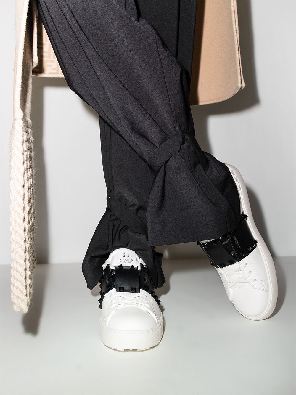 Valentino Garavani Women Rockstud Untitled Leather Sneakers
