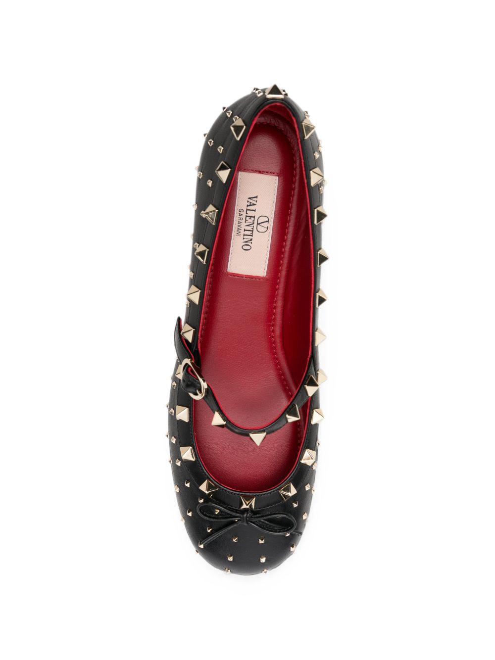 Valentino Garavani Women Rockstud Leather Ballet Flats