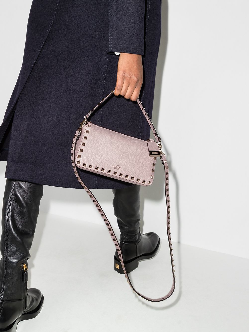 VALENTINO GARAVANI Valentino Garavani Women Rockstud Small Leather Shoulder Bag
