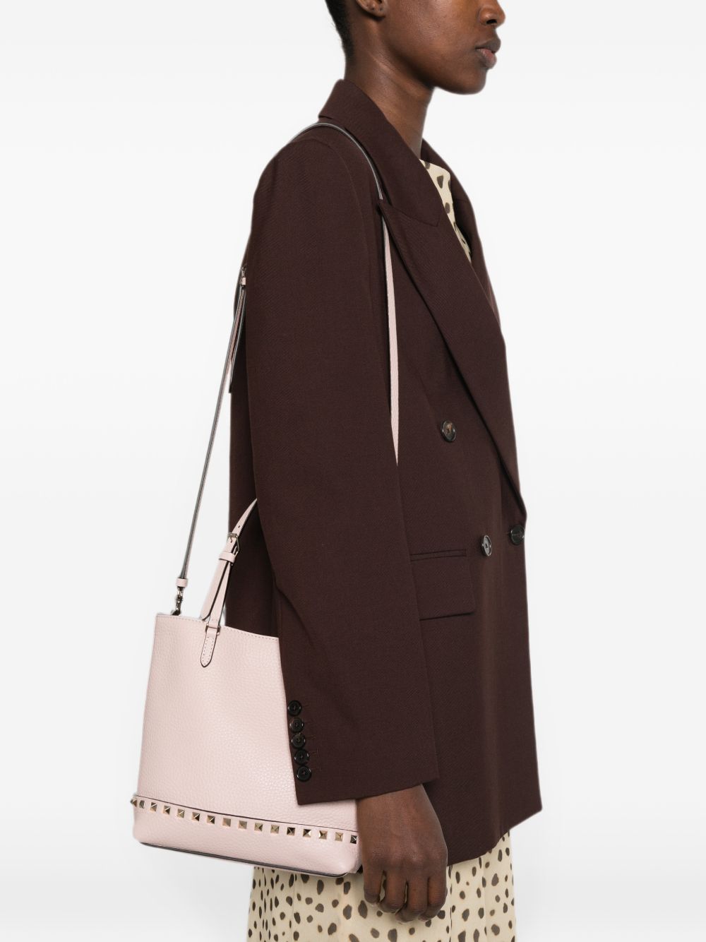 VALENTINO GARAVANI Valentino Garavani Women Rockstud Small Leather Tote