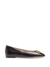 Valentino Garavani Women Vlogo Signature Leather Ballet Flats