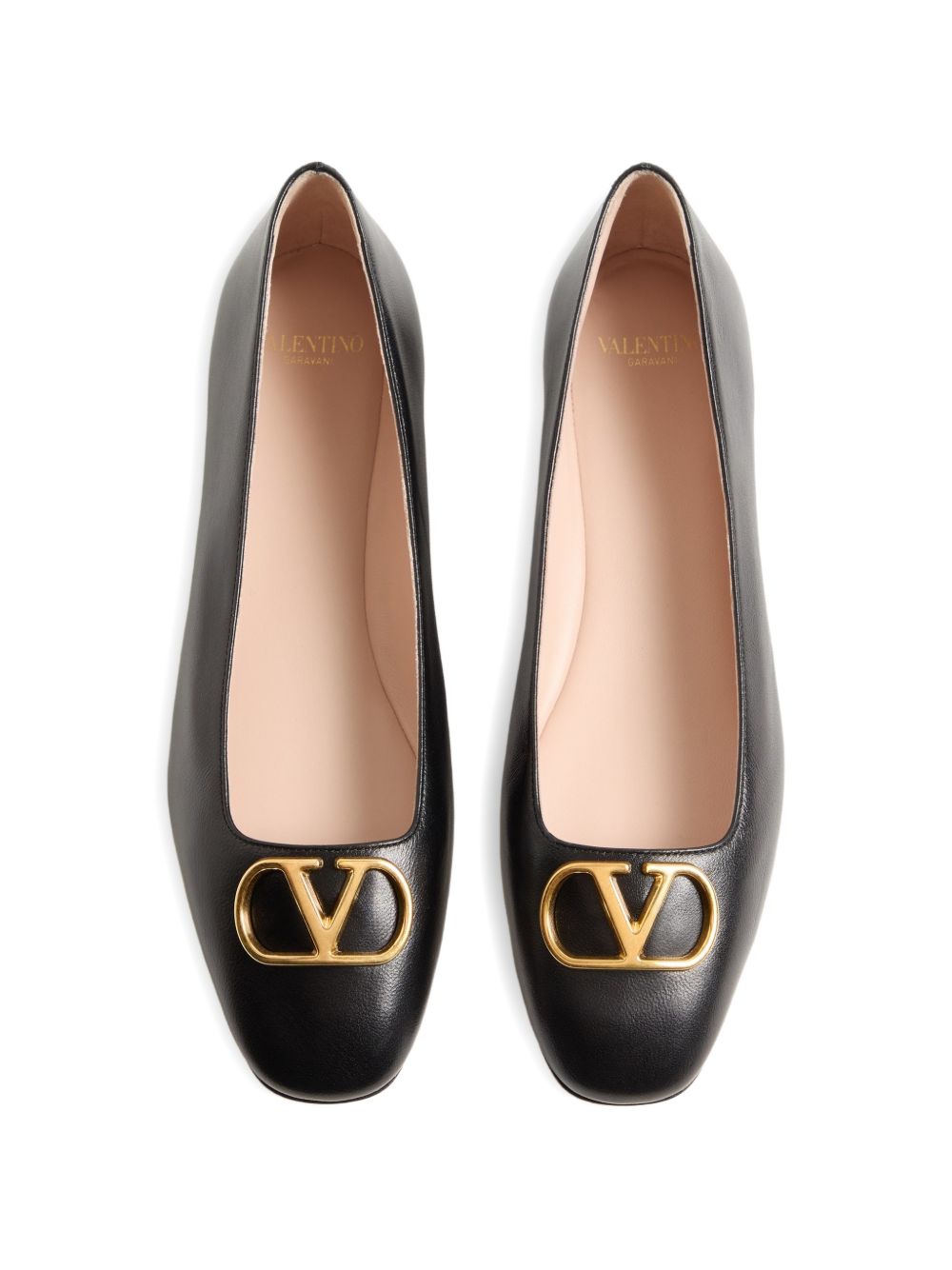 Valentino Garavani Women Vlogo Signature Leather Ballet Flats