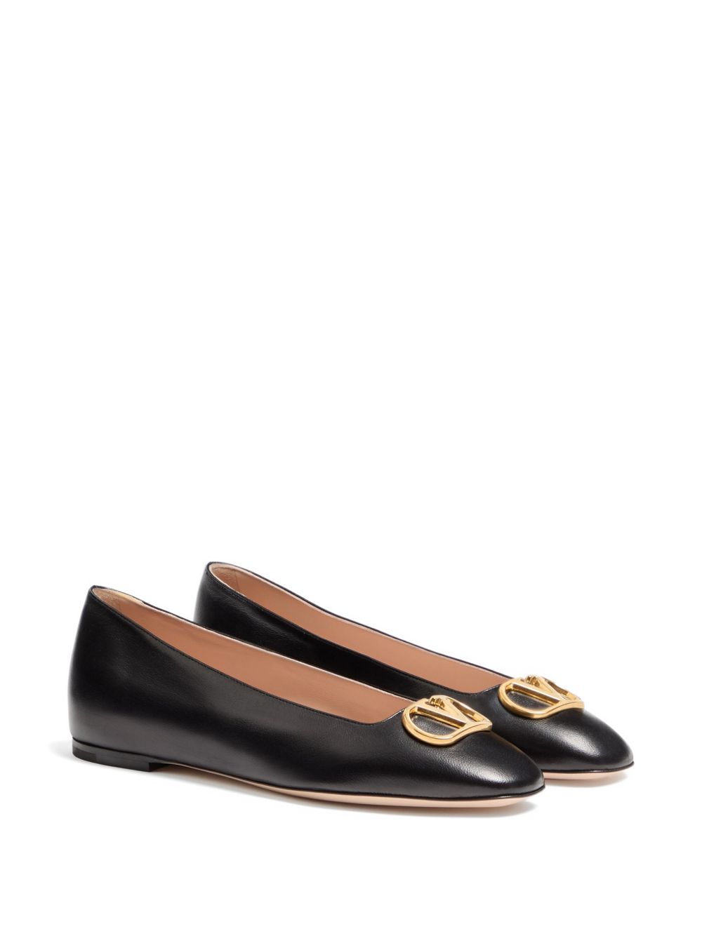 Valentino Garavani Women Vlogo Signature Leather Ballet Flats