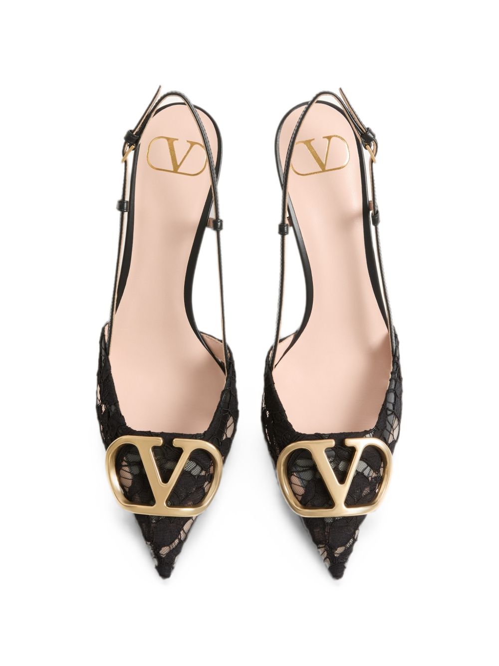 Valentino Garavani Women Vlogo Signature Lace Pumps