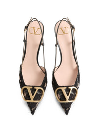 Valentino Garavani Women Vlogo Signature Lace Pumps