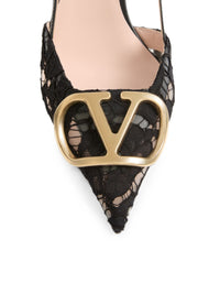Valentino Garavani Women Vlogo Signature Lace Pumps