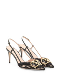 Valentino Garavani Women Vlogo Signature Lace Pumps