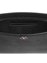 Valentino Garavani Men Vlogo Signature Leather Pouch