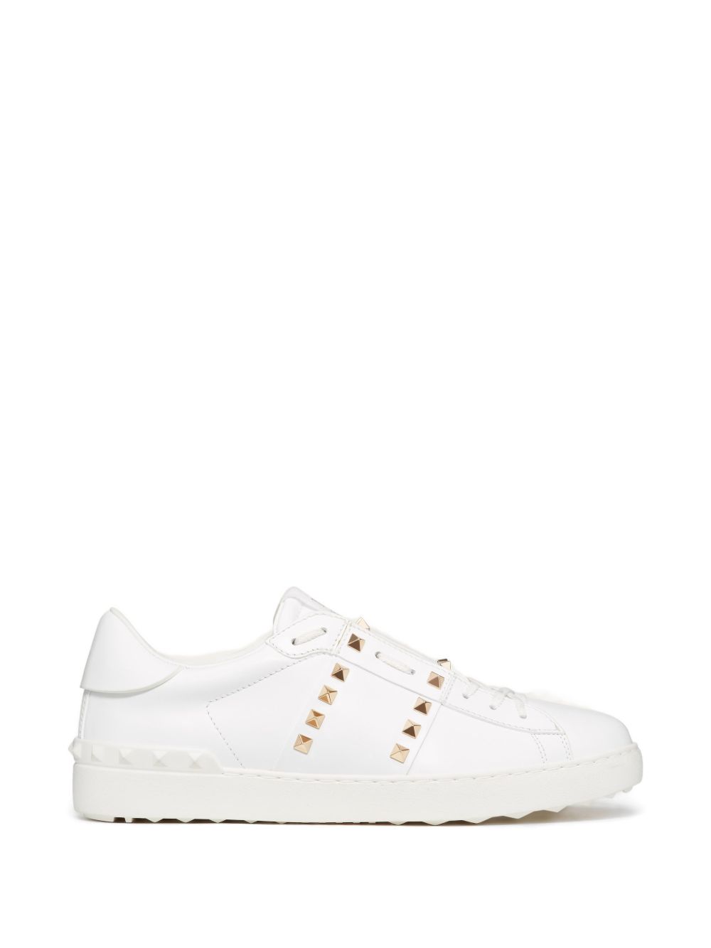 Valentino Garavani Men Rockstud Untitled Leather Sneakers
