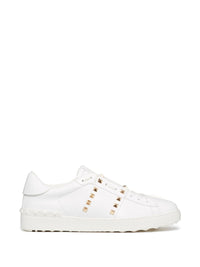 Valentino Garavani Men Rockstud Untitled Leather Sneakers